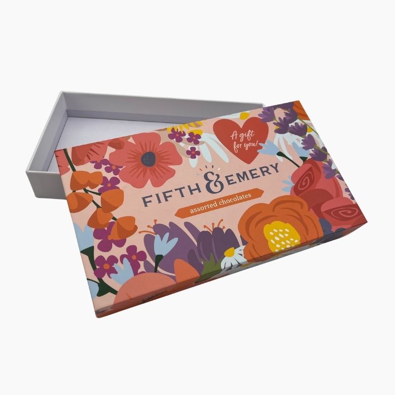 Rigid box packaging for assorted sweets